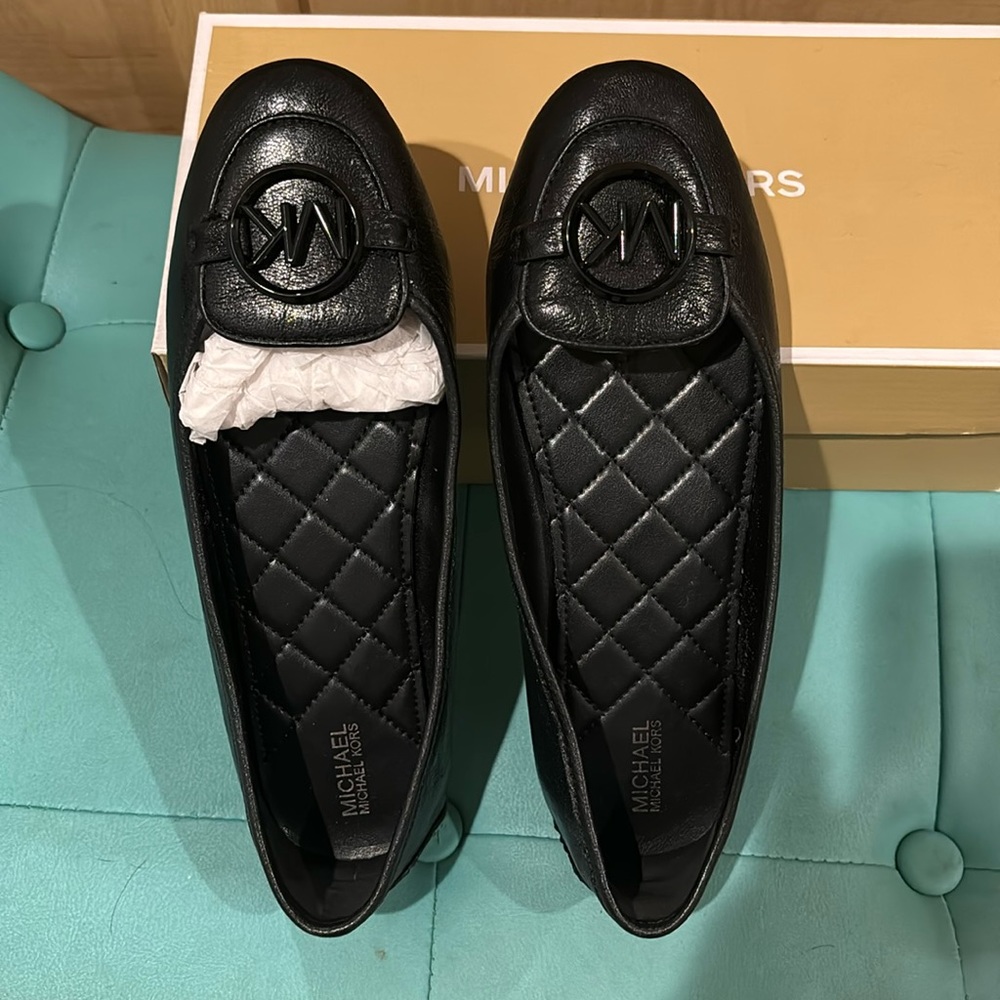 Michael Kors Black Leather Flats